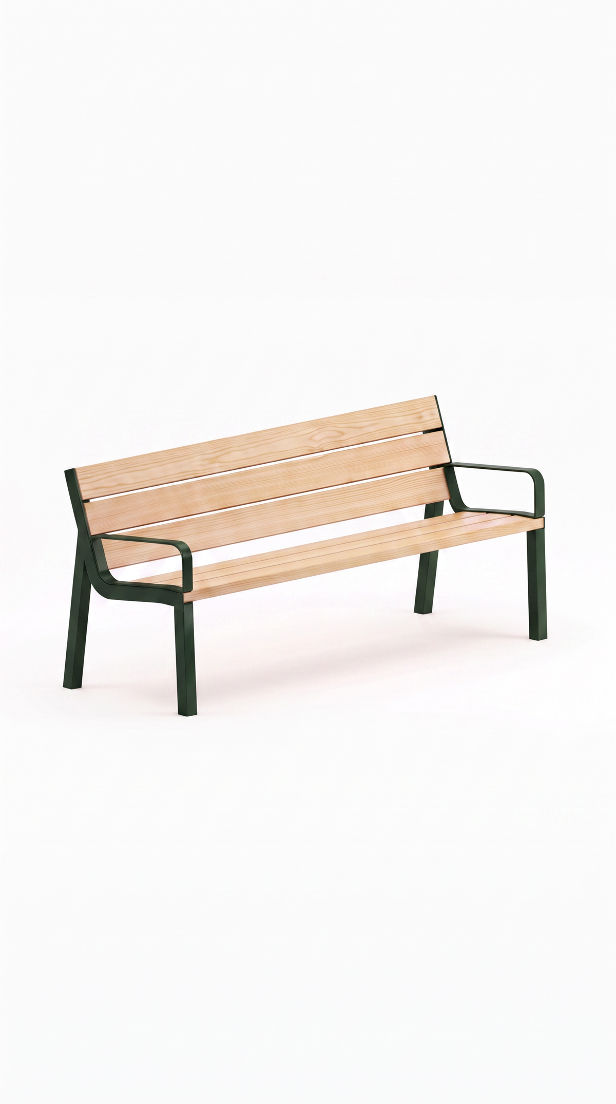 Banc KITA - Vert sapin - 2 accoudoirs
