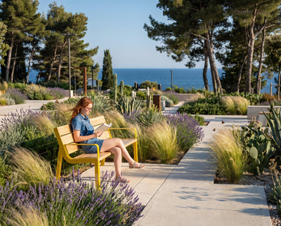 Banc KITA - accoudoirs, vue installation
