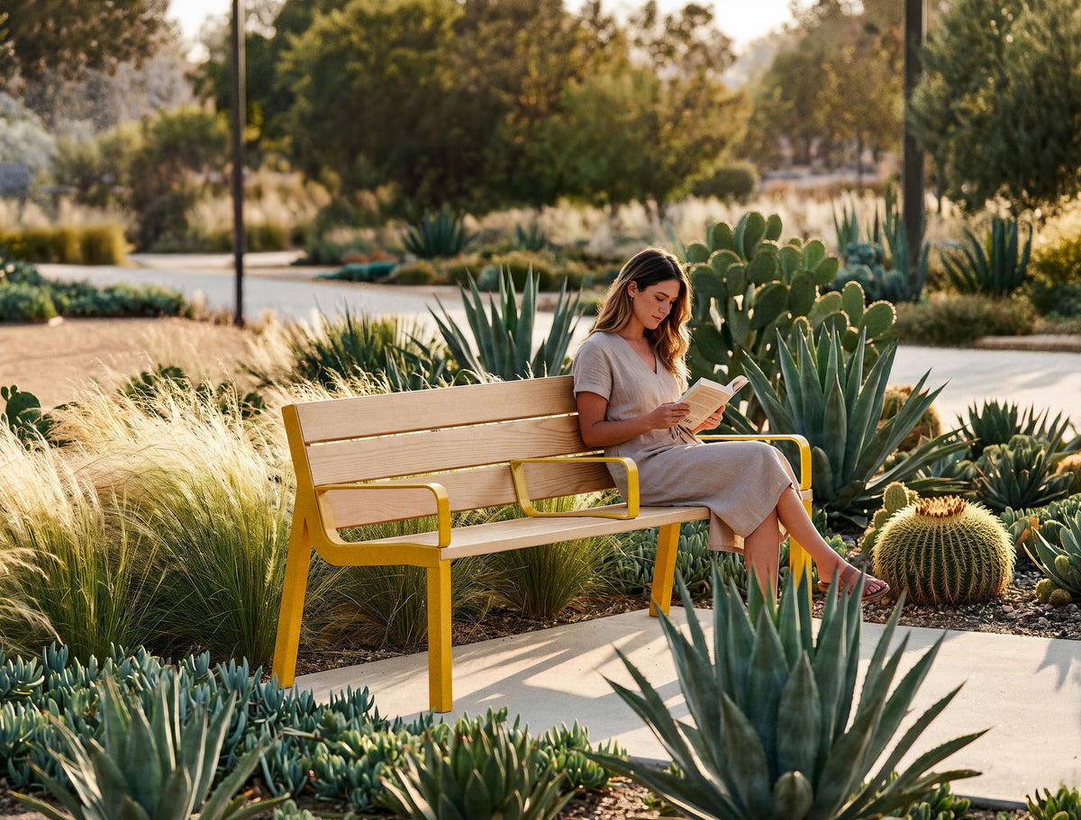 Banc KITA - accoudoirs, vue installation