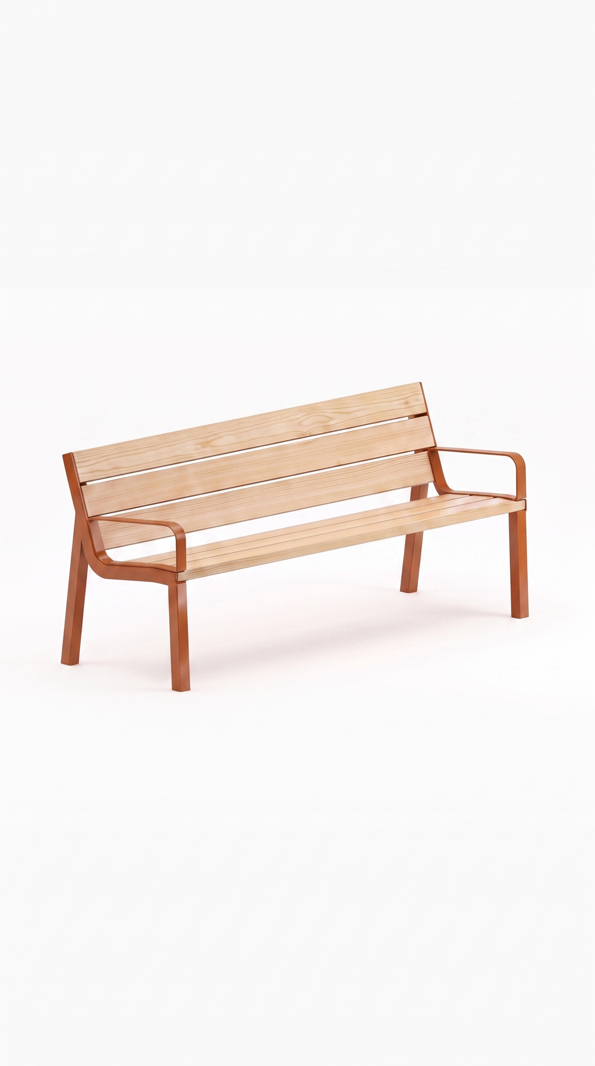Banc KITA - Rouge terracotta - 2 accoudoirs