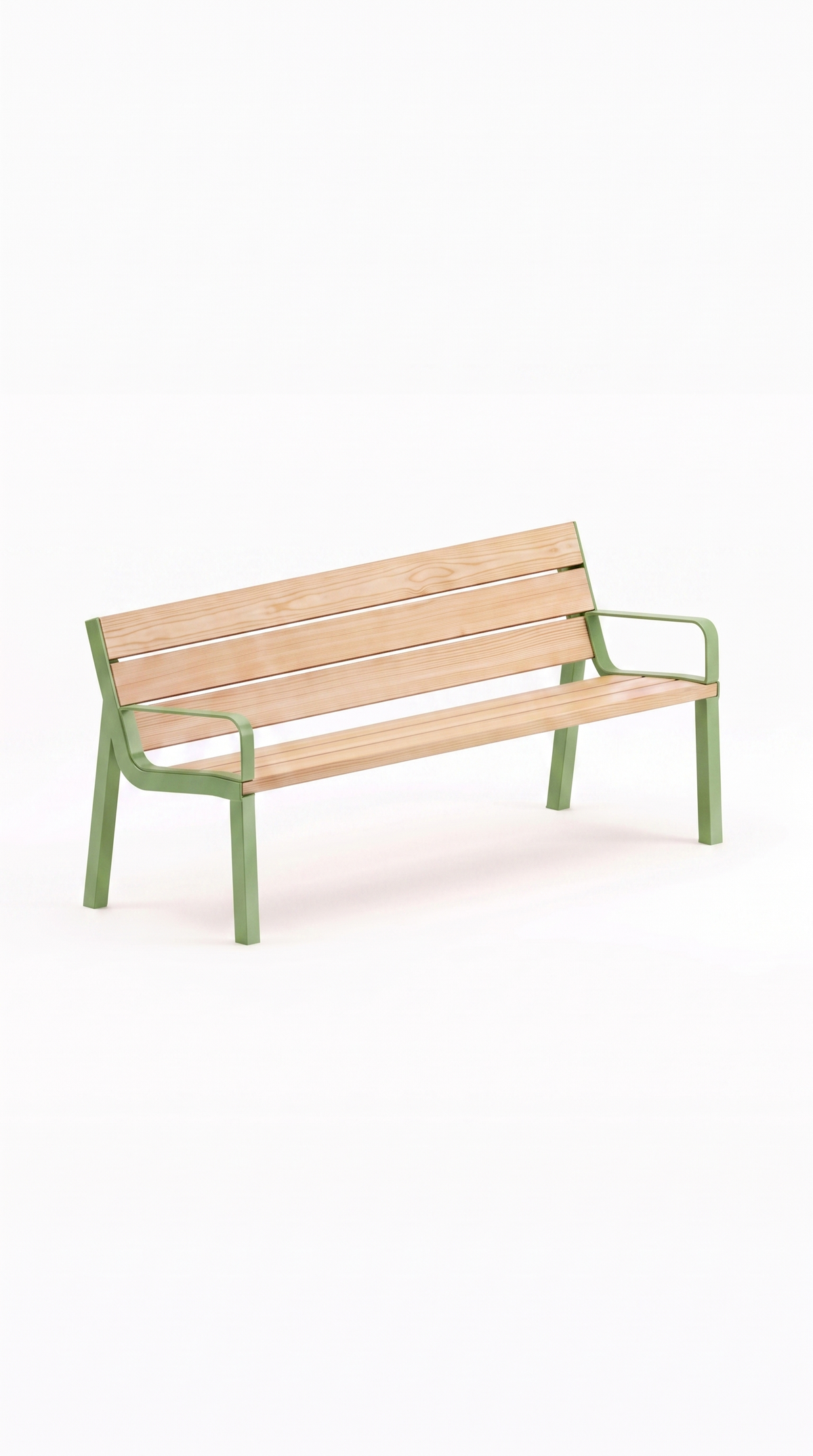 Banc KITA - Vert sauge - 2 accoudoirs