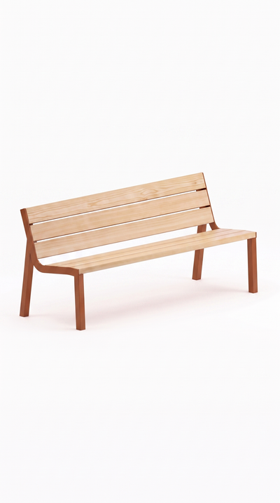 Banc KITA - Rouge terracotta - Aucun accoudoir
