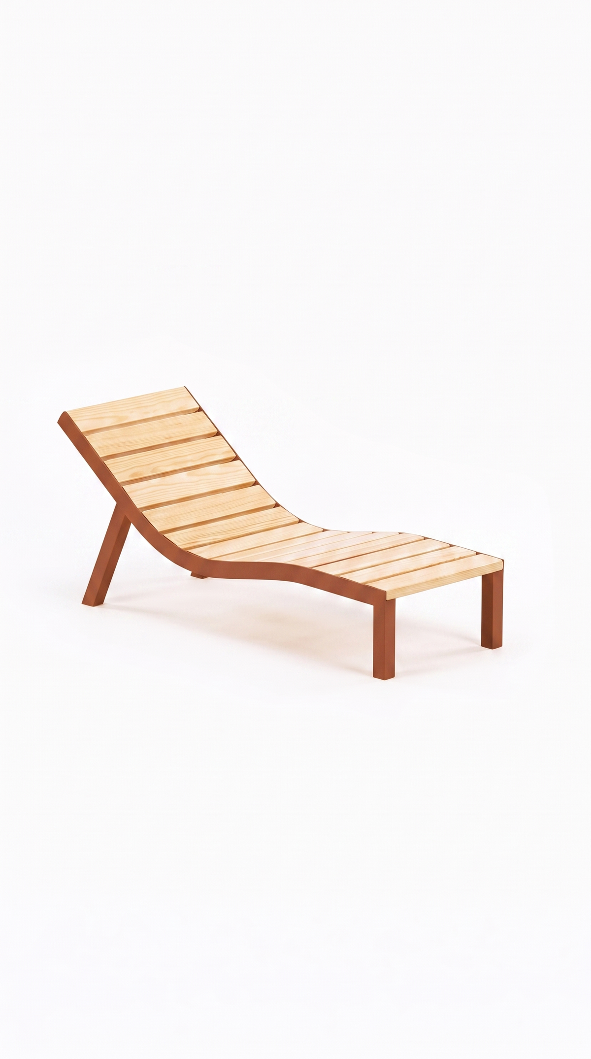 Chaise Longue KITA - Rouge terracotta
