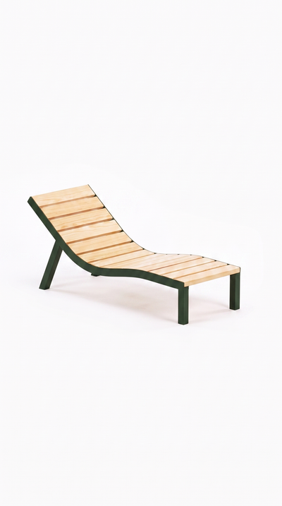 Chaise Longue KITA - Vert sapin
