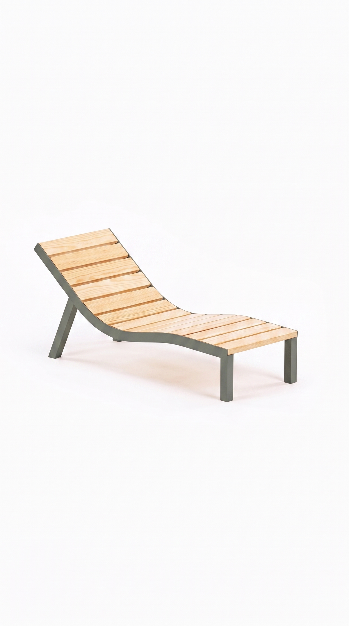 Chaise Longue KITA - Gris ardoise